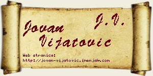 Jovan Vijatović vizit kartica